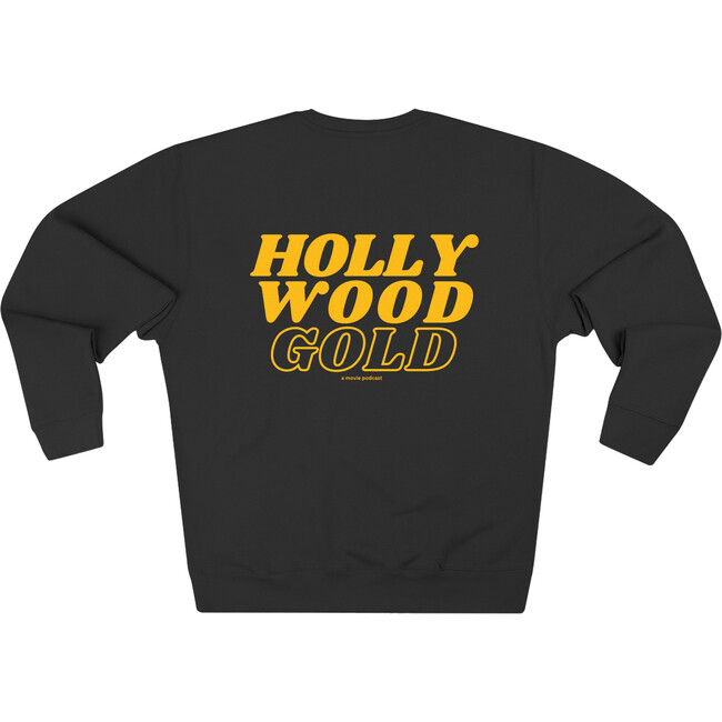 Adult Unisex Hollywood Gold Graphic Crew Neck Sweatshirt,, Black & Gold