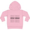 Kids Stay Gold Graphic Hoodie, Pink - Sweatshirts - 1 - thumbnail