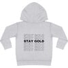 Kids Stay Gold Graphic Hoodie, Heather Grey - Sweatshirts - 1 - thumbnail