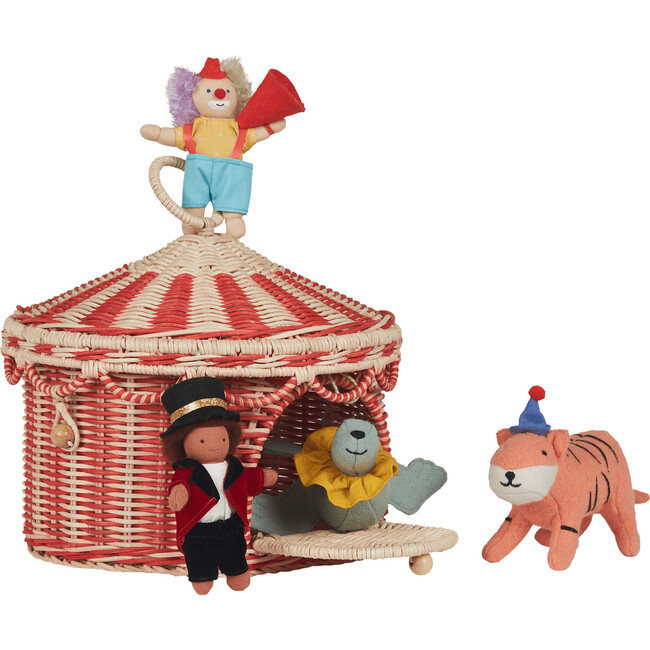 Circus Tent - Basket / Red & Straw