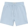 Comfort Fit Drawstring Sweat Shorts, Celestial Blue - Shorts - 1 - thumbnail