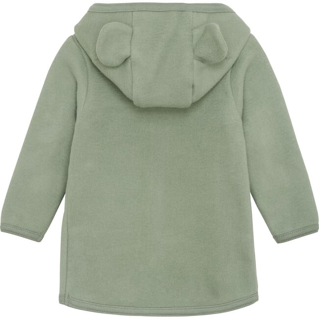 Soft Cotton Fleece Hooded Jacket With Ears, Sea Spray - Sweatshirts - 2