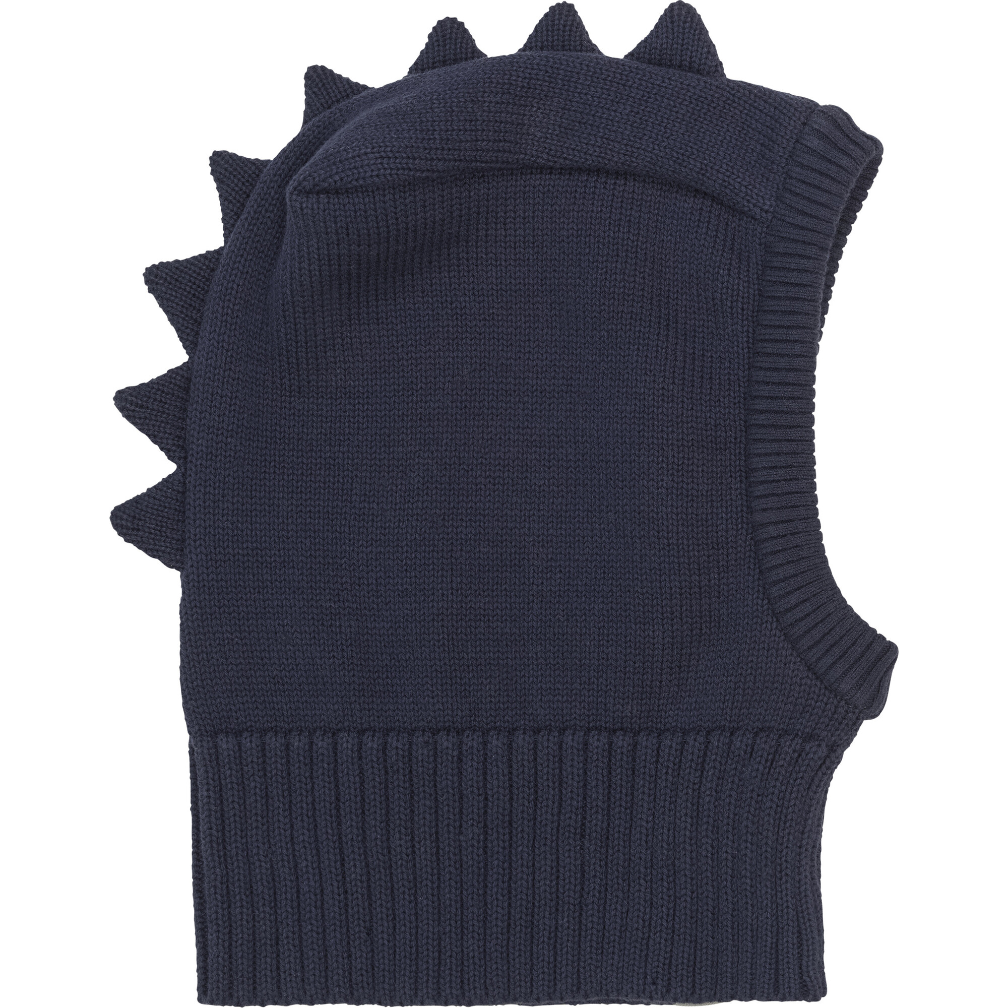 Knit Cotton Spiked Balaclava, Navy - Balaclavas - 1