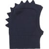 Knit Cotton Spiked Balaclava, Navy - Balaclavas - 1 - thumbnail