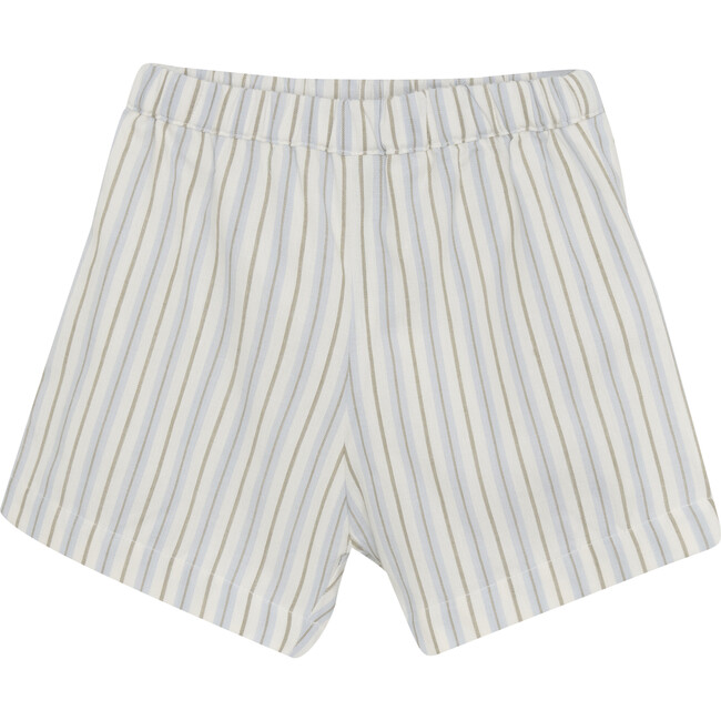 Thin-N-Thick Striped Woven Shorts, Silver Sage