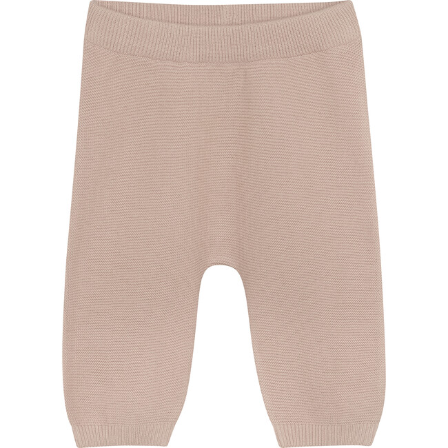 Baby Organic Cotton Knit Pants, Mahogany Rose