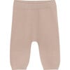 Baby Organic Cotton Knit Pants, Mahogany Rose - Cardigans - 1 - thumbnail