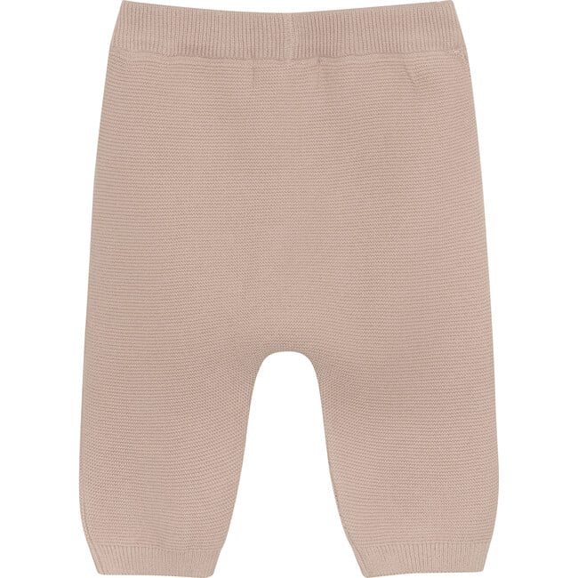 Baby Organic Cotton Knit Pants, Mahogany Rose - Cardigans - 2