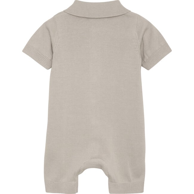 Baby Knit Organic Cotton Playsuit, Peyote - Rompers - 2