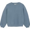 Organic Cotton Crew Neck Pullover, Citadel Blue - Sweaters - 1 - thumbnail