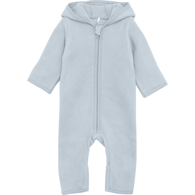Baby Cotton Fleece Hooded Suit With Ears, Celestial Blue