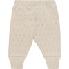 Baby Girls Knit Eyelet Pants, Eggnog - Pants - 2