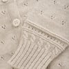 Baby Girls Knit Eyelet Cardigan, Eggnog - Cardigans - 3