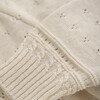 Baby Girls Knit Eyelet Pants, Eggnog - Pants - 3