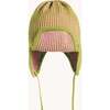 Merino Ribbed Knitted Pilot Cap, Pink Pine - Hats - 2