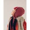 Merino Ribbed Knitted Pilot Cap, Cherry Frost - Hats - 2