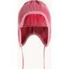Merino Ribbed Knitted Pilot Cap, Cherry Frost - Hats - 3