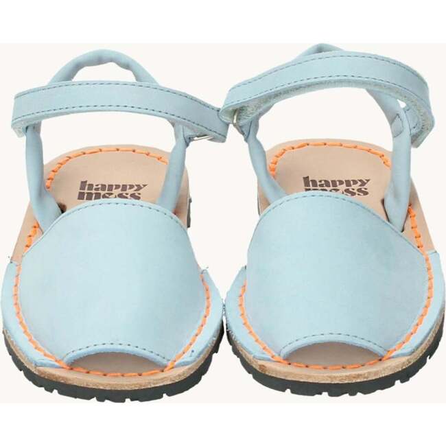 Menorcan Nubuck Velcro Sandals, Sky Blue - Sandals - 2