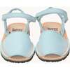 Menorcan Nubuck Velcro Sandals, Sky Blue - Sandals - 2