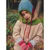 Merino Hooded Drawstring Neck Warmer, Winter Sky - Balaclavas - 3