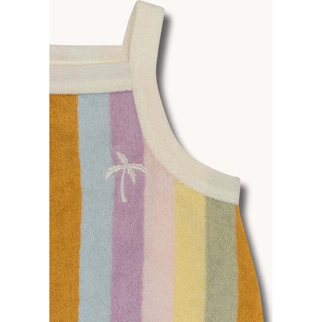 Terry Oversized Romper, Sunset Stripes - Rompers - 3