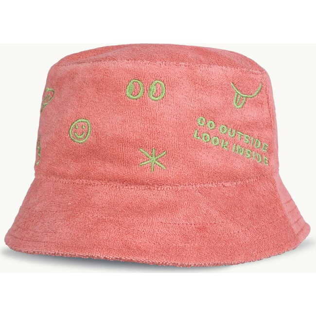 Terry Bucket Short Brim Hat, Peach