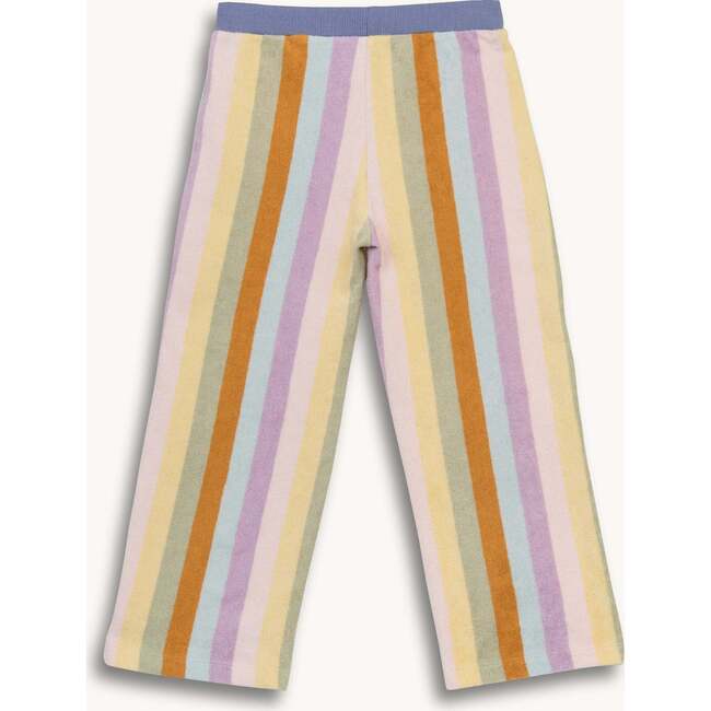 Terry Elastic Waist Culotte Pants, Sunset Stripes - Sweatpants - 2