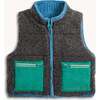 Reversible Merino Turtleneck Straight Fit Vest, Bluebird - Vests - 3