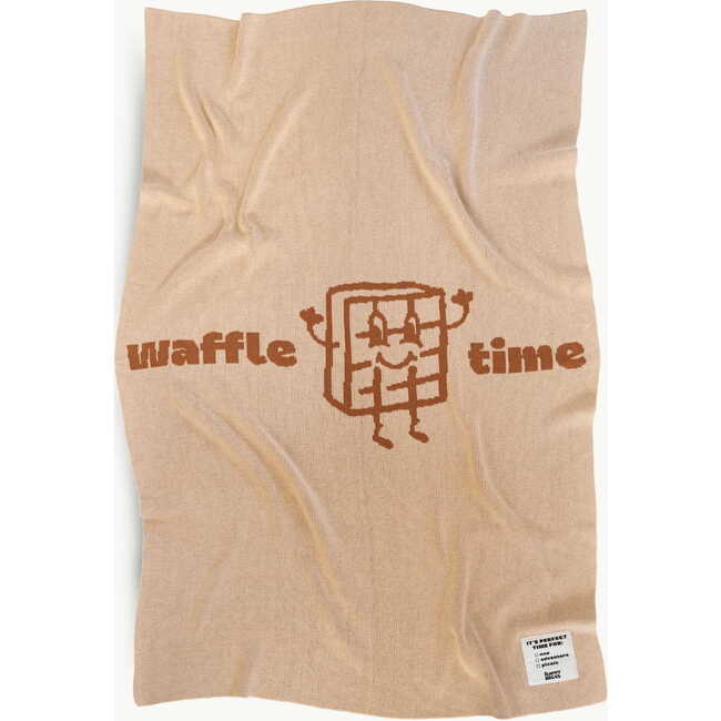 Mr. Waffles Print Blanket, Brown