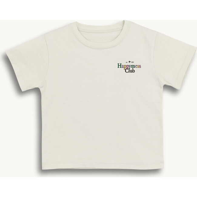 Happymess Club Relaxed Fit T-Shirt, Coconut Milk
