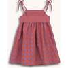 Girl's Vichy Strap Ruffle Vichy Dress, Aqua & Sorbet - Dresses - 2