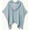 Linen Waffle Hood Poncho, Sky Blue - Bath Accessories - 2