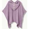 Linen Waffle Hood Poncho, Lavender - Bath Accessories - 3