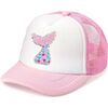 Mermaid Tail Patch Trucker Hat, Pink - Hats - 1 - thumbnail