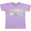 Mermaid Patch Short Sleeve T-Shirt, Lavender - T-Shirts - 1 - thumbnail