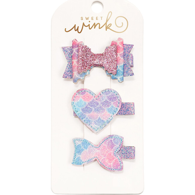 Mermaid Shimmer Clip Set, Multi