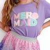 Mermaid Patch Short Sleeve T-Shirt, Lavender - T-Shirts - 2