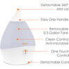 Droplet Ultrasonic Cool Mist Humidifier, White - Humidifiers - 3