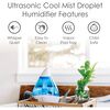 Droplet Ultrasonic Cool Mist Humidifier, Blue - Humidifiers - 2