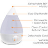 Ultrasonic Cool Mist Drop Shape Humidifier, White - Humidifiers - 3