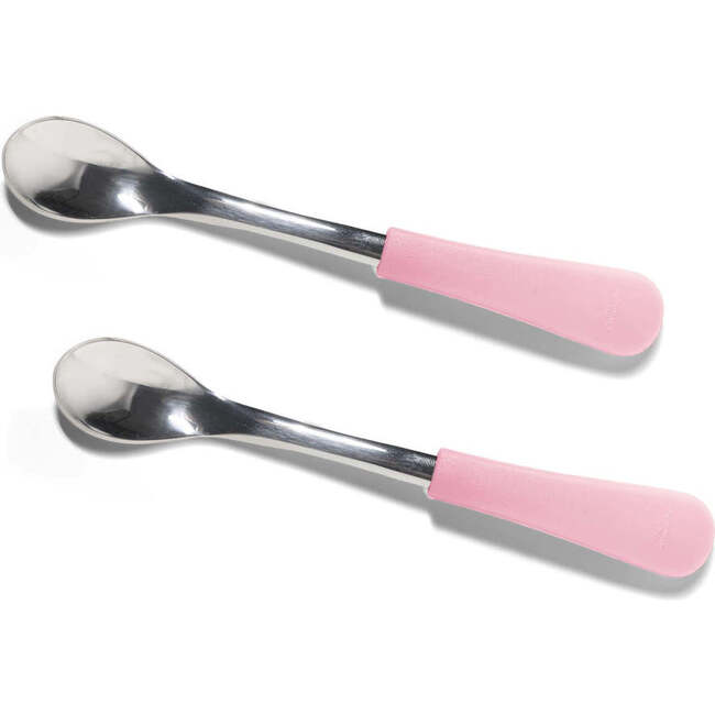2-Pack Stainless Steel Infant Spoons, Pink