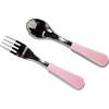 Stainless Steel-Baby Spoon & Fork, Pink - Tabletop - 1 - thumbnail