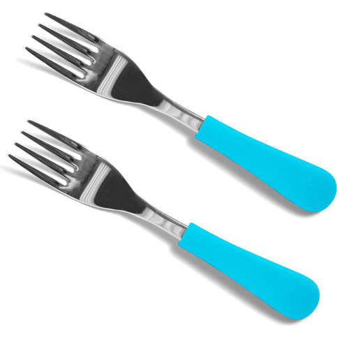 Stainless Steel-Baby Forks, Blue