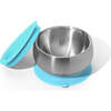 Stainless Steel Stay Put Suction Bowl + Airtight Lid, Blue - Tabletop - 1 - thumbnail