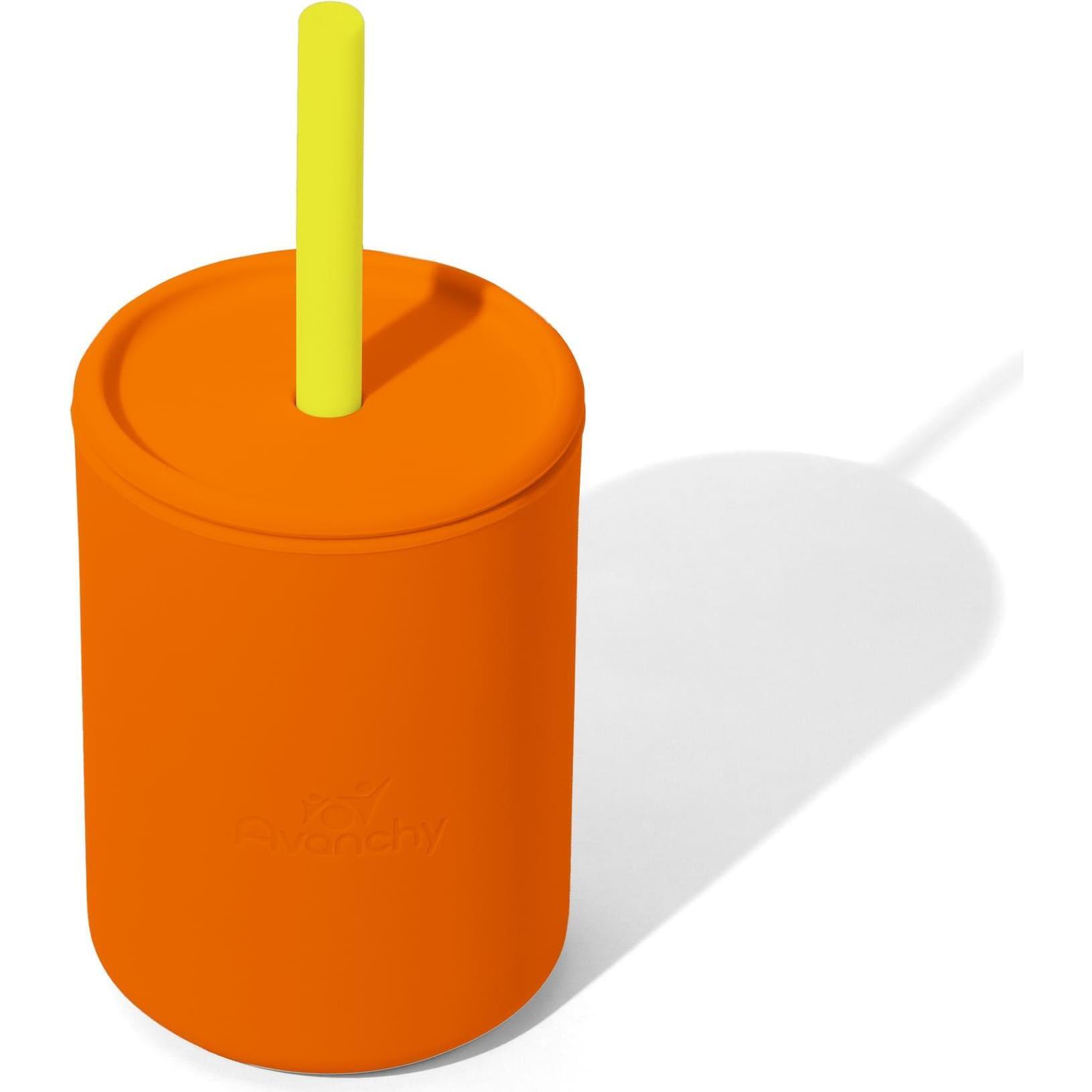 La Petite Silicone Mini Cup, Orange - Sippy Cups - 1