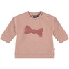 Single Bow Sweatshirt, Pink - Sweatshirts - 1 - thumbnail