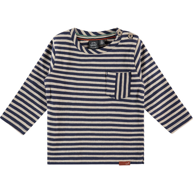 Striped Long Sleeve T-Shirt, Navy