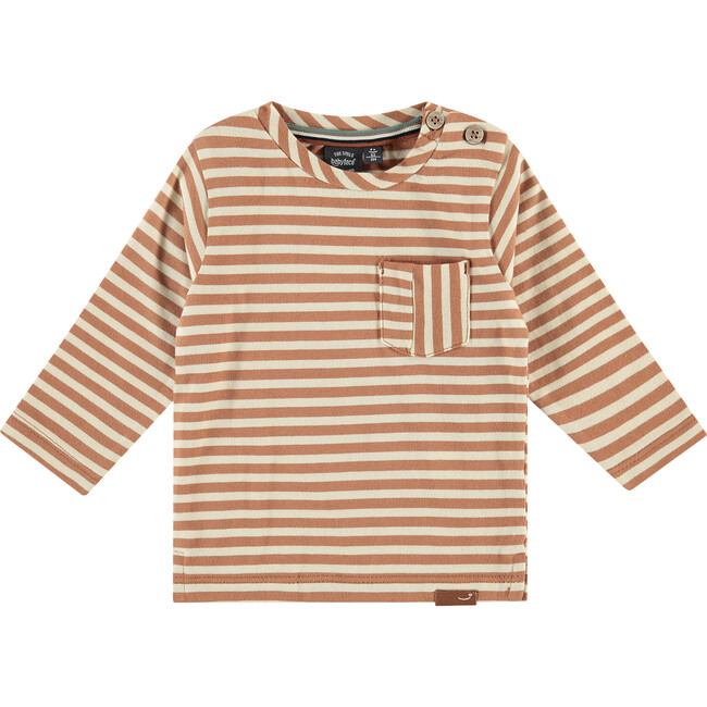 Striped Long Sleeve T-Shirt, Brown