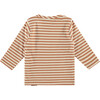 Striped Long Sleeve T-Shirt, Brown - T-Shirts - 2