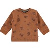 Dog in Space Print Sweatshirt, Brown - Sweatshirts - 1 - thumbnail